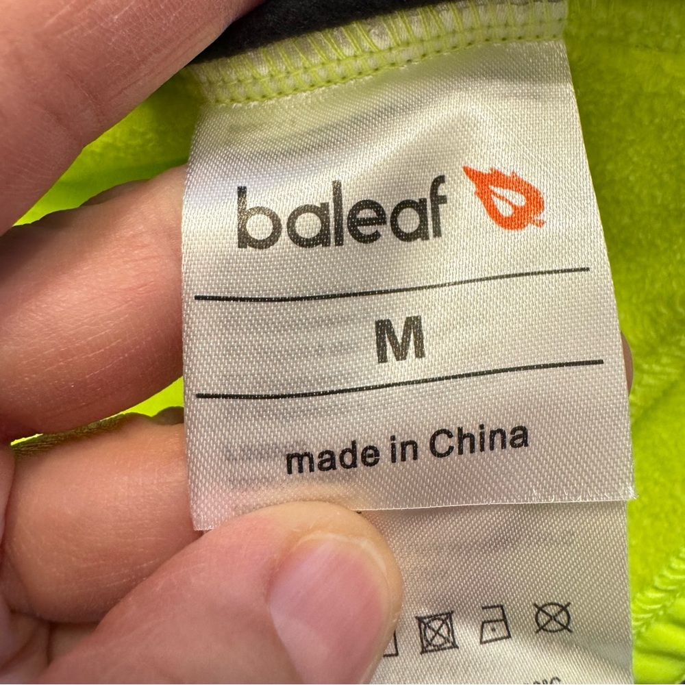 Baleaf Jacket Sz M Neon Yellow Cycling Running Softshell Waterproof Cold Weather - Picture 14 of 16